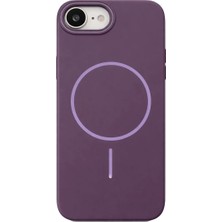 Vissona iPhone 16E / 17EUyumlu Kamera Çıkıntılı Magsafe Wireless Şarj Özellikli Sert Sararmaz Silikon Kılıf