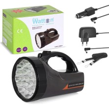 MidasTech 1200 Lümen 25 Ledli Şarjlı El Feneri - Güçlü Işıldak ve Avcı El Lambası WT-239