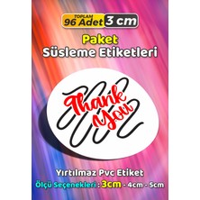 Sb Store Thank You Ambalaj Hediye Paket Süsleme Etiketi Model 60 - 96 Adet 3cm