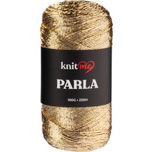 Knitme Parla Açık Altın Simli Çanta ve Aksesuar Örgü Ipliği