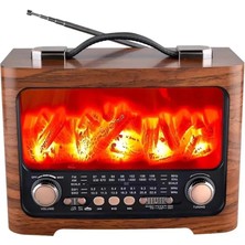 Nuveden Ieg™ Şömine Efektli Bluetooth Hoparlör Fm Radyo USB Tf Kart Destekli Kablosuz Müzik Çalar Nvd