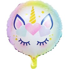 Parti Show Çiçekli Unicorn Folyo Balon 45 cm
