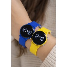 Sonsuzsaat Sarı Lacivert Şirin Tasarım Iki Adet Çocuk Kol Saati SU-481