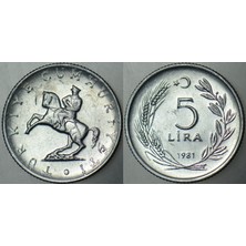 Banknoting Türkiye Cumhuriyeti 5 Lira 1981 Çilaltı.