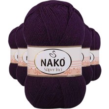 MidasTech 5 Adet Süper Inci El Örgü Ipi 100 gr Mor 3260 Nemere