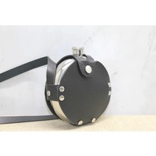 MidasTech Deri Kılıflı Matara - 10X3 cm Şık Tasarım Taşınabilir Likit Matarası