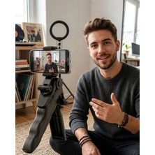 Katlanabilir Telefon Standı Mini Tripod Masaüstü Video Çekim Tutucu Nemere