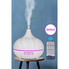 MidasTech Aroma Difüzör Gece Işığı 7 LED Nemlendirici Kumandalı 550 ml Buhar Makinesi