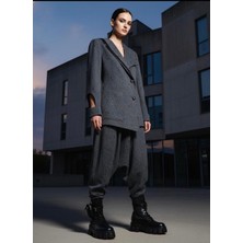 Anka Antrasit Dokulu Şalvar Pantolon