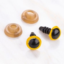 MidasTech Loren 8 mm Sarı 5 Çift Amigurumi Göz