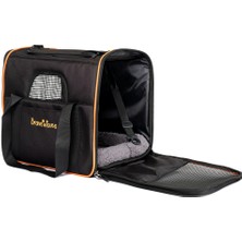 Missidea Brave Paws Kare Model Plastik Fileli Kedi ve Köpek Taşıma Çantası Siyah