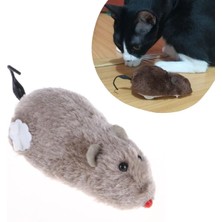 MidasTech  Kurmalı Kedi Eğitim Oyuncağı Tüylü Peluş Fare Yakalama Interaktif Sevimli Eğlenceli Oyunca