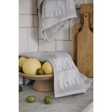 Ege Cotton Elephant 3’lü set Mutfak Kurulama Havlusu  50X70 cm %100 Pamuk Gri Mutfak Kurulama Havlusu