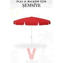 Penthouse Bükülebilen Plaj Bahçe Balkon Şemsiyesi Ince Branda Kumaş - 2 Metre 8 Telli