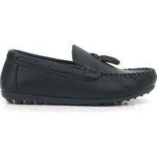 Sy Store Siyah Cilt Erkek Çocuk Mokasen Ayakkabı