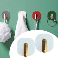 Biishe® 2li Yapışkanlı Retro Askılık Dolap Kapak Kulpu Beyaz