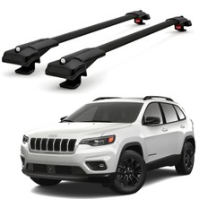 Cross Oto Aksesuarları Jeep Cherokee KL 2014-2015 için Ara Atkı Tavan Barı , Araca Özel , Kilitlenebilir Araç Üstü Ekipman Taşıma Barı (2 Adet)