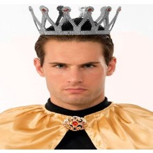 Dua Giyim Gümüş Renk Çuk ve Yetişkin Uyumlu Kral Tacı