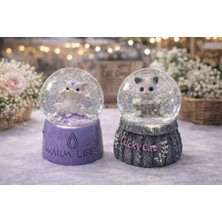 Home LED Işıklı 2’li Kar Küresi Seti – Sevimli Domuz ve Lucky Cat Figürlü