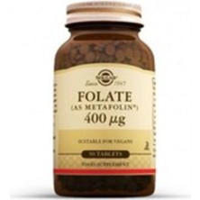 Solgar 50 Tablet Folate 400 mg Vegan İçerik ile Günlük Folate İhtiyacına Destek