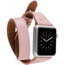 BloominBag Alpıne Double Tour Blush Pink Hakiki Deri Apple Watch Kordonu - 44/45/46/49MM