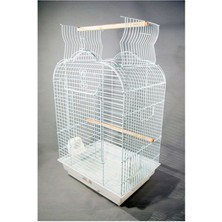 EuroGold Storozal Pet Papağan Kafesi Açilir Çatili Beyaz 47X36X70 x 1 Adet