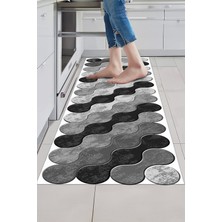 Özbience Desenli Dijital Baskı Mutfak ve Salon Halısı, Kaymaz Taban, Yıkanabilir