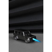 Feyza Design Şık Gri Arabalı Çakmak Anahtarlık, LED Farlar ve Özel Tasarım