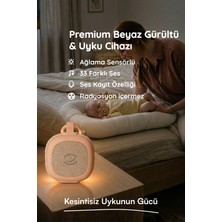 Budizzz Plus Ağlama Sensörlü Beyaz Gürültü Cihazı | 33 Sesli | Anne Ses Kayıtlı | Bebek Uyku Cihazı