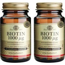 Solgar Biotin 1000 Mcg 50 Kapsül 2 Adet