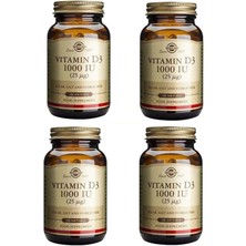 Solgar Vitamin D3 1000 Iu 25 Mg (100 Kapsül) X4 Adet