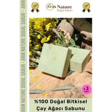 Carlburn #çayağacı %100 Doğal Güzel Kokulu El Yüz Saç Vücut Orijinal Bitkisel Çay Ağacı Sabunu 120G - 3 Adet