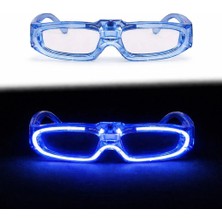 Nexgen Mavi LED Işıklı Parti Gözlüğü 3 Modlu – Glow & Gece Eğlence Gözlüğü