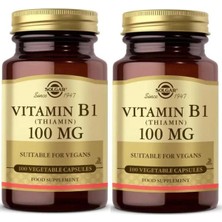 Solgar Vitamin B1 Thiamin 100 Mg 100 Vegetable Kapsül 2 Adet