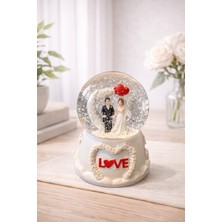 Home Love LED Işıklı Müzikli Kar Küresi – Gelin Damat Figürlü