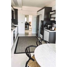 Özbience Şık Balık Sırtı Hasır Doku Halı, Kolay Temizleme, Toz Geçirme, Ithal