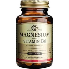 Solgar Magnesium With Vitamin B6 100 Tablet (Magnesyum Magnezyum)