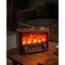 DS LLC Ieg ™ Dekoratif Şömine Görünümlü Bluetooth Hoparlör Fm Am Sw Radyo USB Tf Kart Müzik Çala