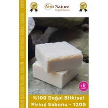 Carlburn #pirinçsabunu %100 Doğal Güzel Kokulu El Yüz Saç Vücut Orijinal Bitkisel Pirinç Sabunu 120G - 8 Adet