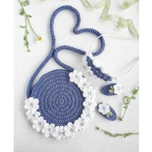 Elizi Dünyası El Emeği Mavi Çapraz Çoçuk Çanta