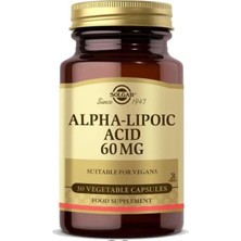 Solgar Alpha Lipoic Acid 60 Mg 30 Kapsül