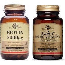 Solgar Biotin 5000 Mcg 50 Kapsül+ Ester-C Plus 500 Mg 50 Kapsül