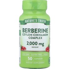 Nature's Truth Berberine Ceylon Cinnamon Complex 2,000 Mg 50 Capsules