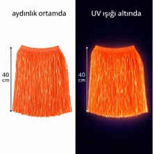 Nexgen Neon Turuncu Hawaii Parti Eteği 40 cm