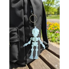 Hareketli ve Karanlıkta Parlayan Fosforlu Iskelet Anahtarlık 2 Adet