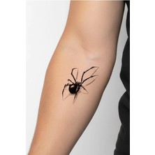 Tattoo Gerçekçi Örümcek  Minimal Model Geçici Kol Bacak Geçici Sticker Yapıştırma Dövme