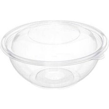 Home Şeffaf Yuvarlak Salata Kasesi Kapaklı 1000 cc 100 Adet