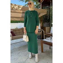 Rabia Şamlı Sezen Triko Takım Zümrüt