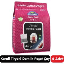 Karali Çay Karali Tiryaki Jumbo Demlik Poşet Siyah Çay 25*40 gr 4 Paket