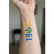 Tattoo Gerçekçi 1903 Fenerbahçe Taraftar Minimal Model Geçici Kol Bacak Geçici Sticker Yapıştırma Dövme
